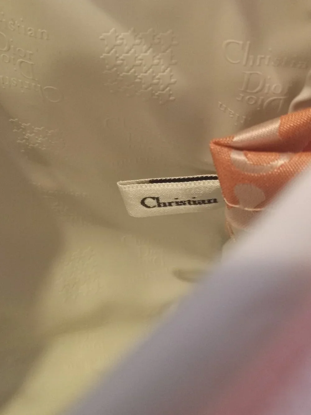 Christian Dior Pink & White Houndstooth CD Logo Cosmetic Pouch Toiletry Bag